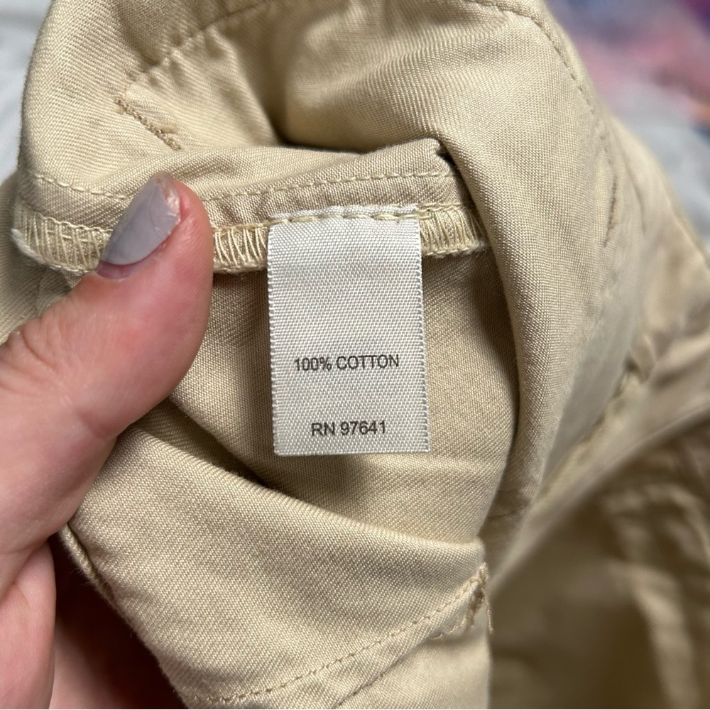 J Jill Tan Cotton Pants Size 14 Tall - Picture 4 of 4